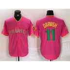 San Diego Padres #11 Yu Darvish Pink Fotopoulosg Cool Base Stitched Jersey