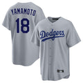 Los Angeles Dodgers #18 Yoshinobu Yamamoto Player Gray Fotopoulosg Game Stitched Jerseys