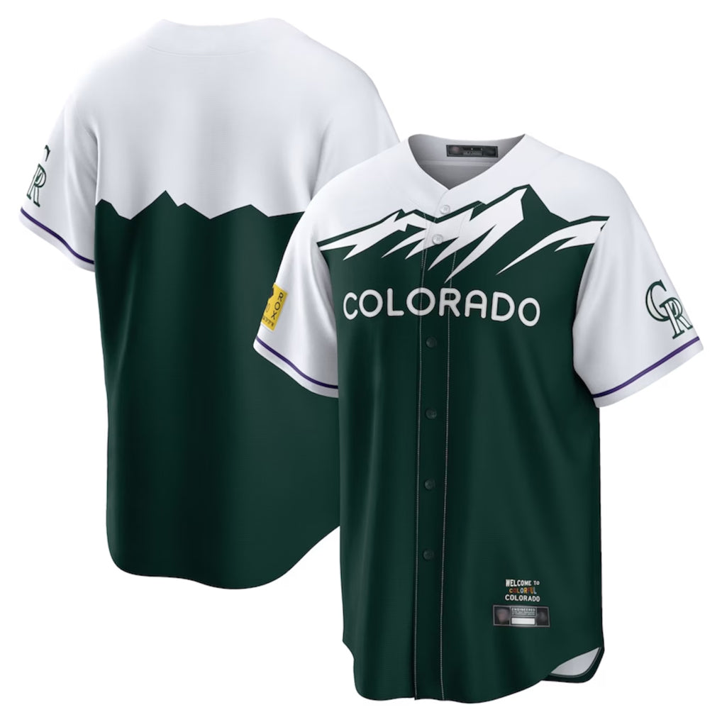 Colorado Rockies Blank Player Green Fotopoulosg City Connect Home Game Stitched Jerseys