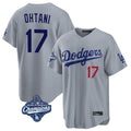 Los Angeles Dodgers #17 Shohei Ohtani Player Gray Fotopoulosg World Series Meet Game Home Stitched Jerseys