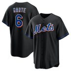 New York Mets #6 Starling Marte Black Fotopoulosg Stitched Cool Base Jersey