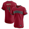 Arizona Diamondbacks #4 Ketel Marte Player Red Fotopoulosg Limited Elite Home Game Stitched Jerseys