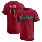 Arizona Diamondbacks #4 Ketel Marte Player Red Fotopoulosg Limited Elite Home Game Stitched Jerseys