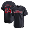 Cleveland Guardians #24 Triston McKenzie Player Navy Fotopoulosg Limited Home Game Stitched Jerseys