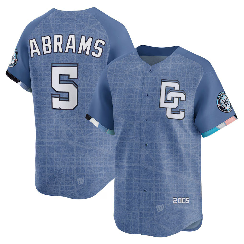 Washington Nationals #5 CJ Abrams Blue Fotopoulosg 2025 City Connect Limited Jersey