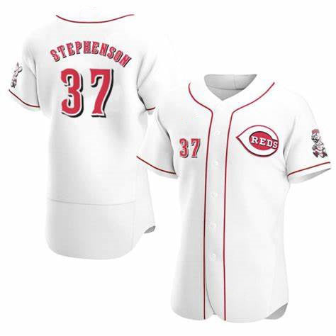Cincinnati Reds #37 Tyler Stephenson White Fotopoulosg Stitched Flex Base Jersey