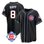 Chicago Cubs #8 Ian Happ Player Black Fotopoulosg Fashion Out 150th Anniversary Game Stitched Jerseys