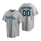 Custom Seattle Mariners Gray Fotopoulosg Stitched Cool Base Road Jersey