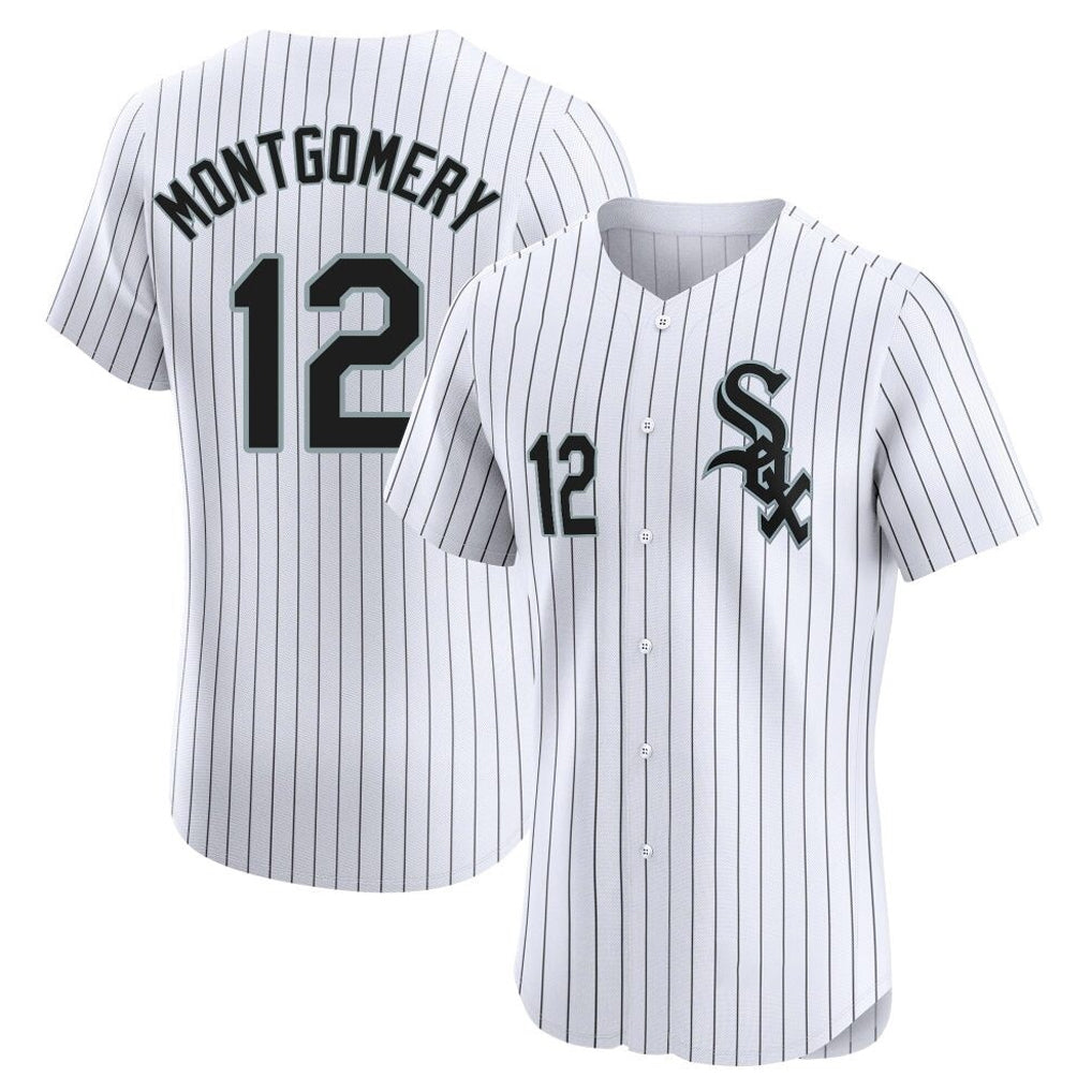 Chicago White Sox #12 Colson Montgomery Player White Fotopoulosg Stripe Limited Elite Home Stitched Jerseys