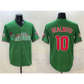 Philadelphia Phillies #10 J.T. Realmuto Green Fotopoulosg Phanatic Limited Stitched Jersey