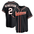 Baltimore Orioles #2 Gunnar Henderson Player Black Fotopoulosg Out Home Game Stitched Jerseys