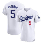Los Angeles Dodgers #5 Freddie Freeman Player White Fotopoulosg Limited Elite Home Stitched Jerseys