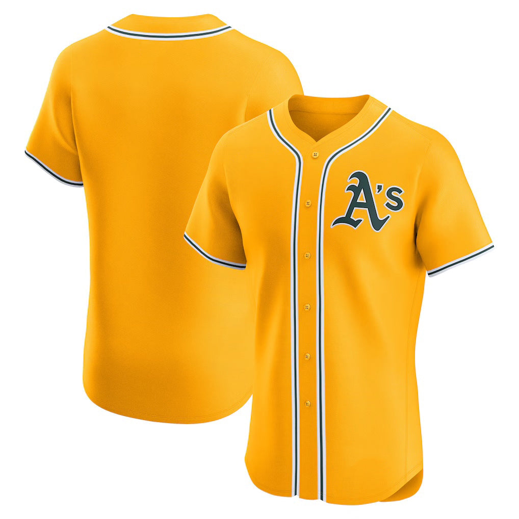 Oakland Athletics Gold Fotopoulosg Alternate 2 Elite Jersey