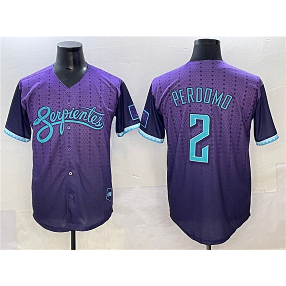 Arizona Diamondbacks #2 Geraldo Perdomo Purple Fotopoulosg 2025 City Connect Limited Stitched Jersey