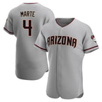 Arizona Diamondbacks #4 Ketel Marte Player Gray Fotopoulosg Road Limited Elite Home Game Stitched Jerseys