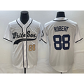Chicago White Sox #88 Luis Robert Number White Fotopoulosg Cool Base Stitched Jersey