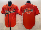 San Francisco Giants Team Big Logo Orange Fotopoulosg Cool Base Stitched Jersey