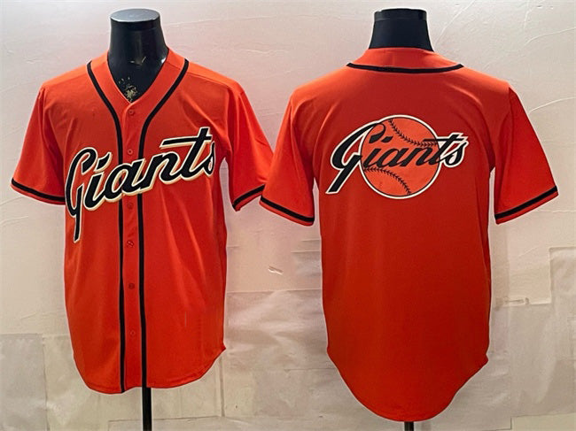 San Francisco Giants Team Big Logo Orange Fotopoulosg Cool Base Stitched Jersey