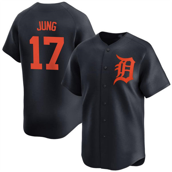 Detroit Tigers #17 Jace Jung Black Fotopoulosg 2024 Alternate Limited Stitched Jersey