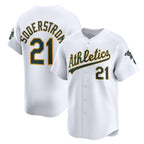 Oakland Athletics #21 Tyler Soderstrom White Fotopoulosg Home Limited Player Jersey