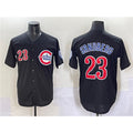 Chicago Cubs #23 Ryne Sandberg Black Fotopoulosg Limited Stitched Jersey