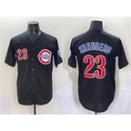 Chicago Cubs #23 Ryne Sandberg Black Fotopoulosg Limited Stitched Jersey