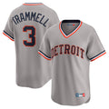Detroit Tigers #3 Alan Trammell Player Gray Fotopoulosg Cooperstown T-shirt Home Game Stitched Jerseys
