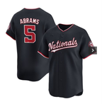 Washington Nationals #5 CJ Abrams Navy Fotopoulosg 2024 Alternate Limited Stitched Jersey