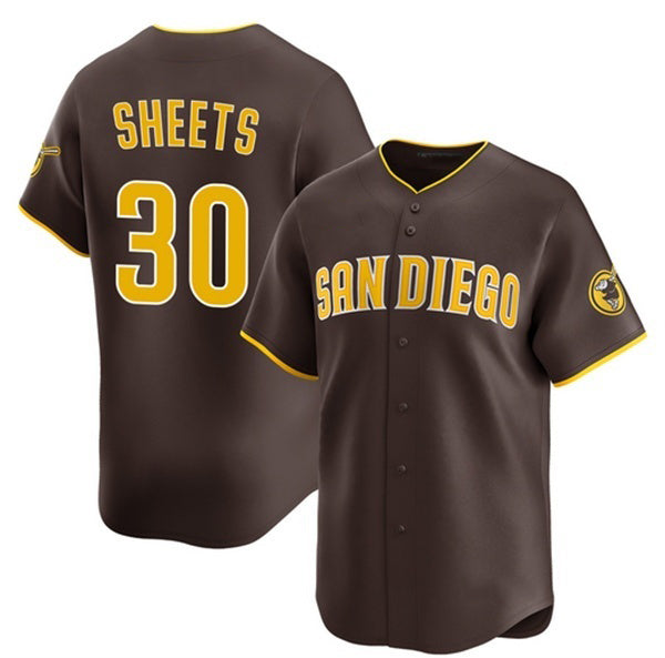 San Diego Padres #30 Gavin Sheets Brown Fotopoulosg 2026 Road Limited Stitched Jersey