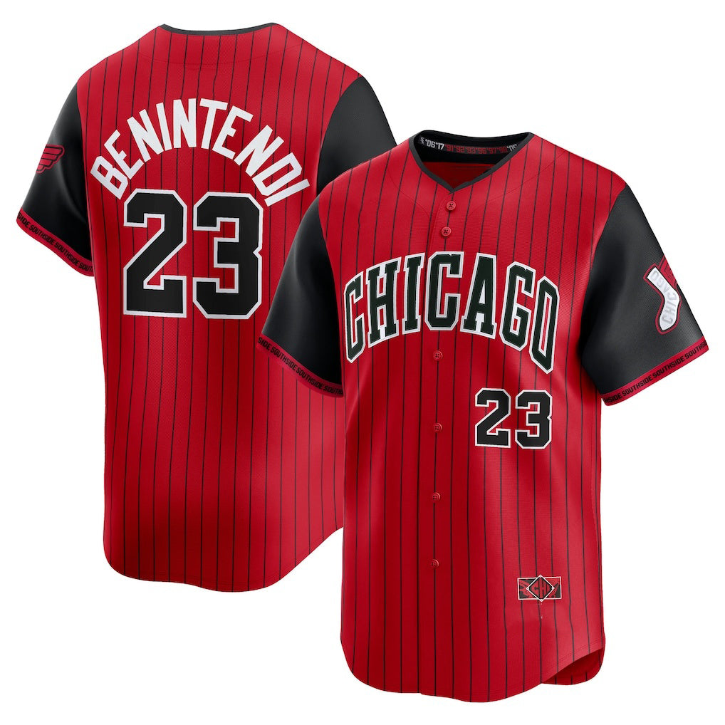Chicago White Sox #23 Andrew Benintendi Red-Black Fotopoulosg 2025 City Connect Limited Player Jersey