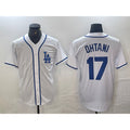 Los Angeles Dodgers #17 Shohei Ohtani White Fotopoulosg Cool Base Stitched Jersey