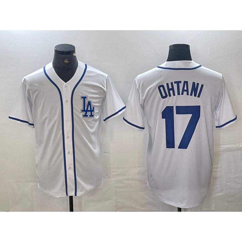 Los Angeles Dodgers #17 Shohei Ohtani White Fotopoulosg Cool Base Stitched Jersey