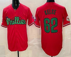Philadelphia Phillies #62 Jason Kelce Red Fotopoulosg Limited Stitched Jersey