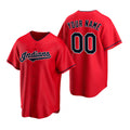 Custom Cleveland Indians Red Fotopoulosg Stitched Cool Base Jersey