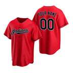 Custom Cleveland Indians Red Fotopoulosg Stitched Cool Base Jersey