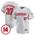 Cincinnati Reds #37 Tyler Stephenson Player Gray Fotopoulosg Vapor Premier Limited Home Stitched Jerseys