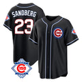 Chicago Cubs #23 Ryne Sandberg Player Black Fotopoulosg Fashion Out 150th Anniversary Game Stitched Jerseys