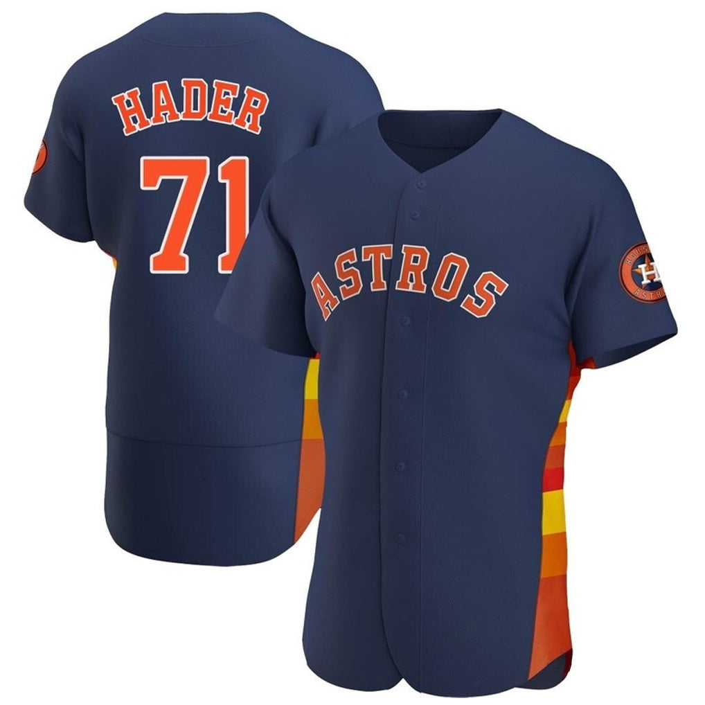 Houston Astros #71 Josh Hader Player Navy Fotopoulosg Limited Elite Home Stitched Jerseys