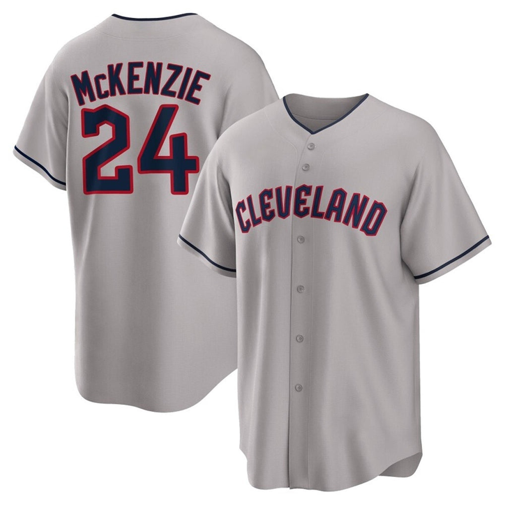 Cleveland Guardians #24 Triston McKenzie Player Gray Fotopoulosg Game Home Stitched Jerseys