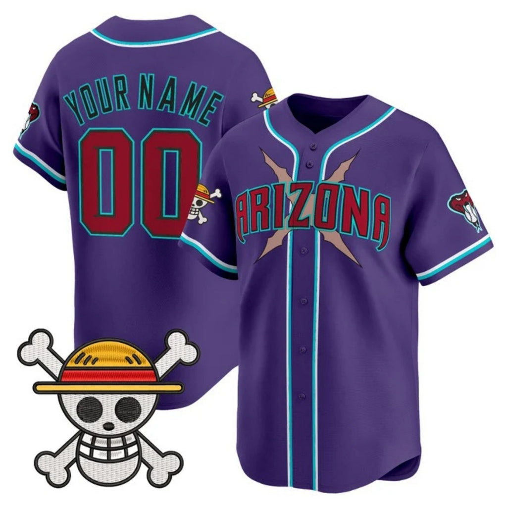 Custom Arizona Diamondbacks x One Piece Purple Fotopoulosg Vapor Premier Limited Jersey - Stitched