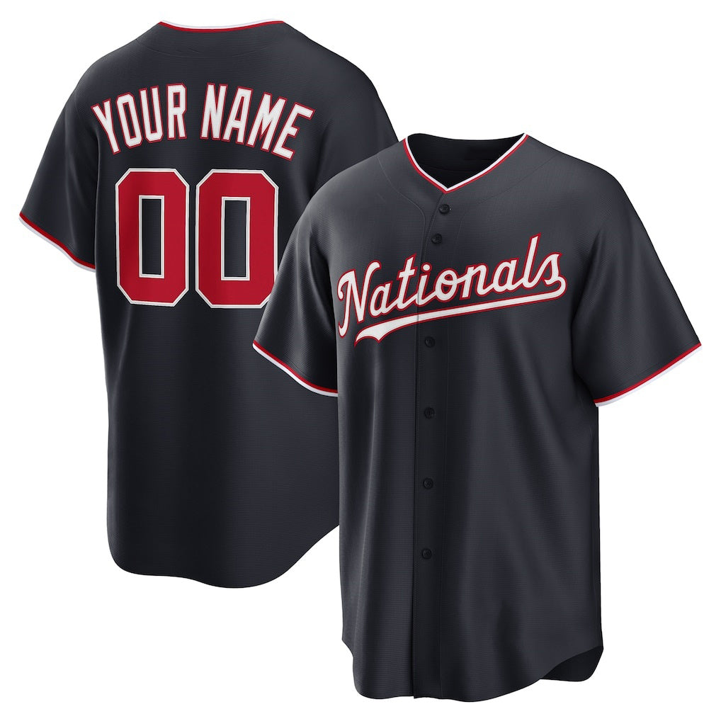 Custom Washington Nationals Navy Fotopoulosg Alternate Replica Jersey