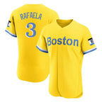 Boston Red Sox #3 Ceddanne Rafaela Player Yellow Fotopoulosg Limited Elite Home Game Stitched Jerseys1