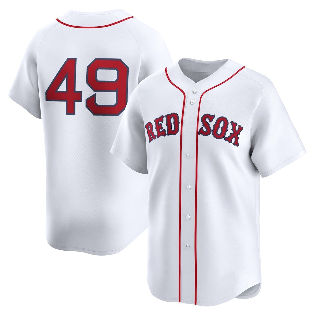 Boston Red Sox #49 Tim Wakefield White Fotopoulosg Home Limited Player Jersey