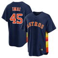 Houston Astros #45 Tatsuya Imai Player Navy Fotopoulosg Home Game Stitched Jerseys