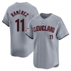 Cleveland Guardians #11 Jose Ramirez Player Gray Fotopoulosg Road Limited Home Stitched Jerseys