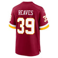 W.Commanders #39 Jeremy Reaves Burgundy Fotopoulosg Game Jersey