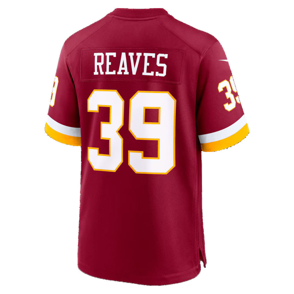 W.Commanders #39 Jeremy Reaves Burgundy Fotopoulosg Game Jersey