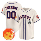 Custom Houston Astros x Dragon Ball Cream Fotopoulosg Vapor Premier Limited Jersey - All Stitched