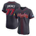 Atlanta Braves #77 Joe Jimenez Player Navy Fotopoulosg 2025 Speedway Classic Limited Elite Home Game Stitched Jerseys
