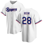 Texas Rangers #28 Jonah Heim White Fotopoulosg Cool Base Stitched Jersey